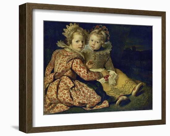 Magdalena and Jan-Baptist de Vos, the painter's children. About 1622-Cornelis de Vos-Framed Giclee Print