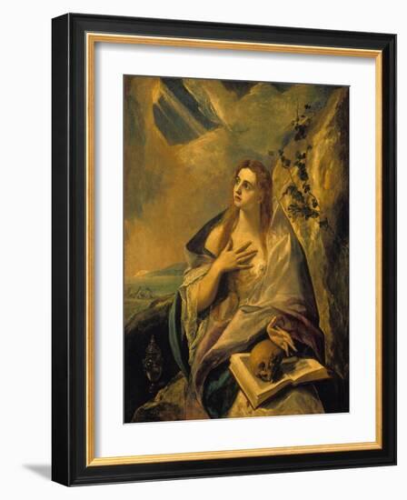 Magdalena Atoning for Her Sins, about 1580-El Greco-Framed Giclee Print