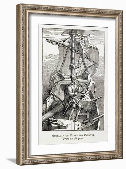 Magellan on Board His Caravel, from 'The Romance of the River Plate', Vol. I-W. H. Koebel-Framed Giclee Print