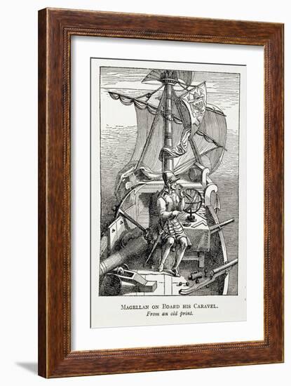 Magellan on Board His Caravel, from 'The Romance of the River Plate', Vol. I-W. H. Koebel-Framed Giclee Print