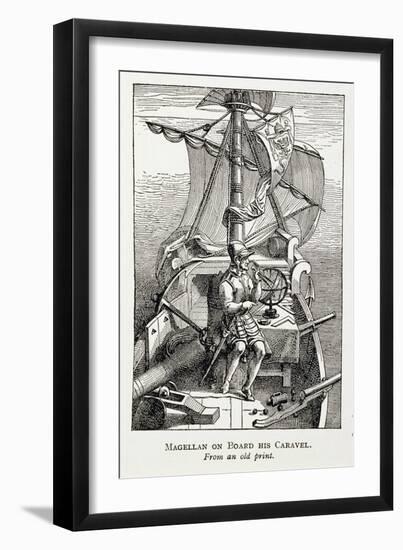 Magellan on Board His Caravel, from 'The Romance of the River Plate', Vol. I-W. H. Koebel-Framed Giclee Print