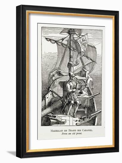 Magellan on Board His Caravel, from 'The Romance of the River Plate', Vol. I-W. H. Koebel-Framed Giclee Print