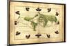 Magellan's Route, 16th Century Map-Library of Congress-Mounted Photographic Print