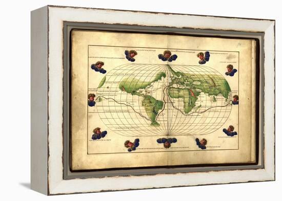 Magellan's Route, 16th Century Map-Library of Congress-Framed Premier Image Canvas