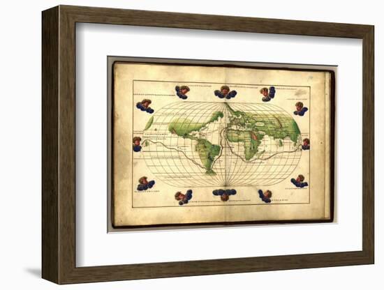 Magellan's Route, 16th Century Map-Library of Congress-Framed Photographic Print