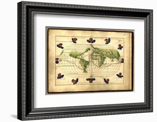 Magellan's Route, 16th Century Map-Library of Congress-Framed Photographic Print