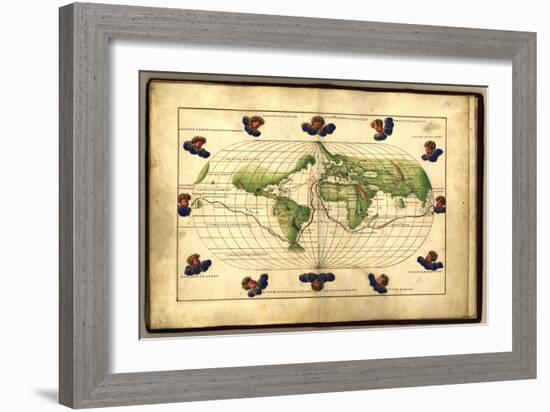 Magellan's Route, 16th Century-Science Source-Framed Giclee Print