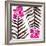 Magenta Black Orchid Bloom Pattern-Cat Coquillette-Framed Giclee Print