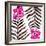 Magenta Black Orchid Bloom Pattern-Cat Coquillette-Framed Giclee Print