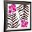 Magenta Black Orchid Bloom Pattern-Cat Coquillette-Framed Giclee Print