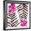 Magenta Black Orchid Bloom Pattern-Cat Coquillette-Framed Giclee Print