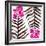 Magenta Black Orchid Bloom Pattern-Cat Coquillette-Framed Giclee Print