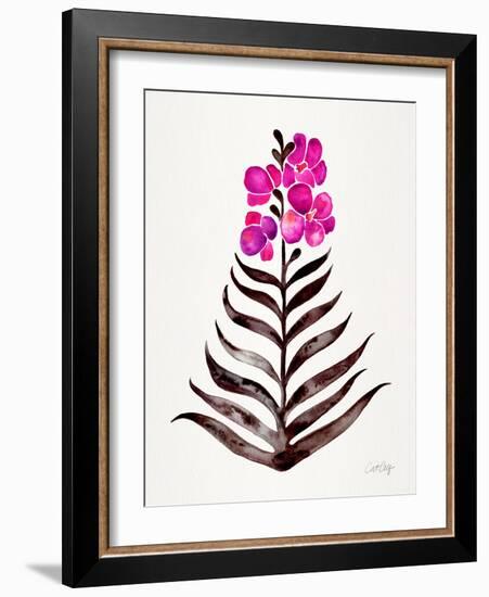 Magenta Black Orchid Bloom-Cat Coquillette-Framed Giclee Print