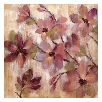 Global Gallery Silvia Vassileva Magenta Branch I Giclee Stretched Canvas Artwork 30 x 30