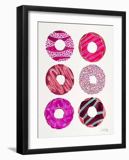 Magenta Donuts-Cat Coquillette-Framed Giclee Print