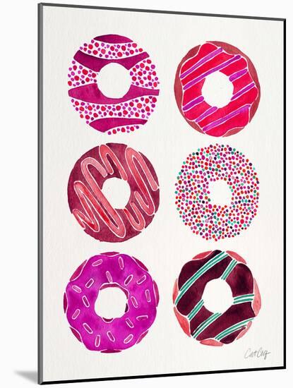Magenta Donuts-Cat Coquillette-Mounted Giclee Print