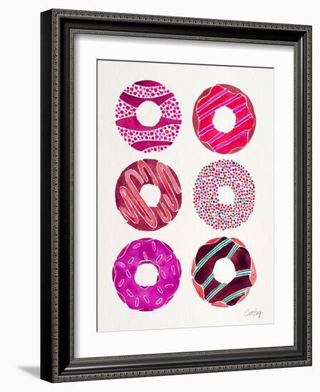 Magenta Donuts-Cat Coquillette-Framed Giclee Print