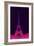 Magenta Eiffel Tower-Cora Niele-Framed Giclee Print