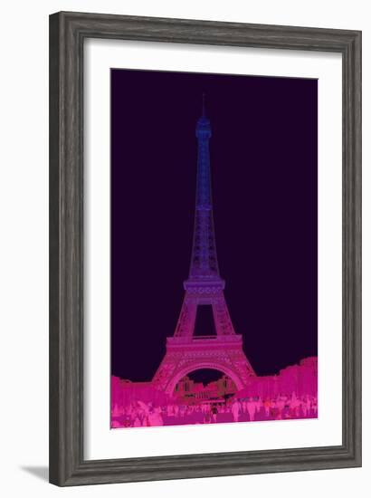 Magenta Eiffel Tower-Cora Niele-Framed Giclee Print