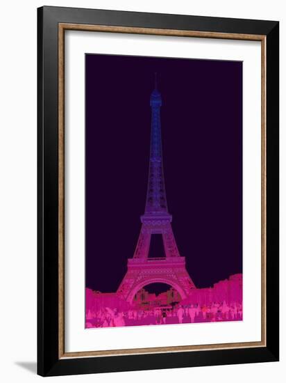 Magenta Eiffel Tower-Cora Niele-Framed Giclee Print