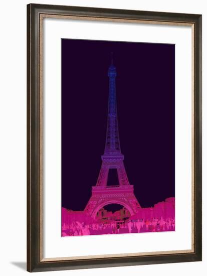 Magenta Eiffel Tower-Cora Niele-Framed Giclee Print