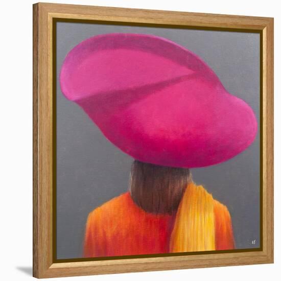 Magenta Hat, Saffron Jacket, 2014-Lincoln Seligman-Framed Premier Image Canvas