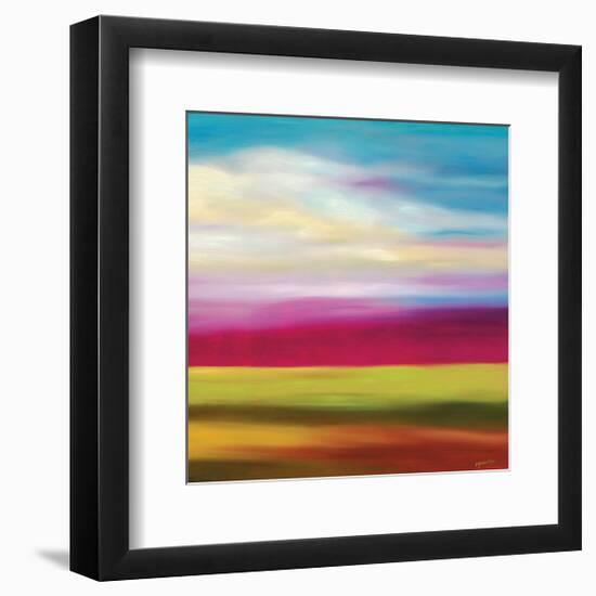 Magenta Horizon-Mary Johnston-Framed Giclee Print