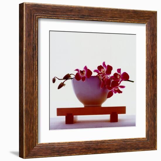 Magenta Orchids-null-Framed Art Print