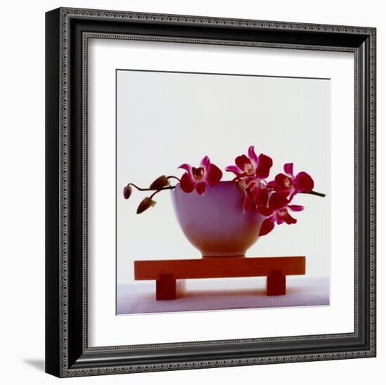 Magenta Orchids-null-Framed Art Print