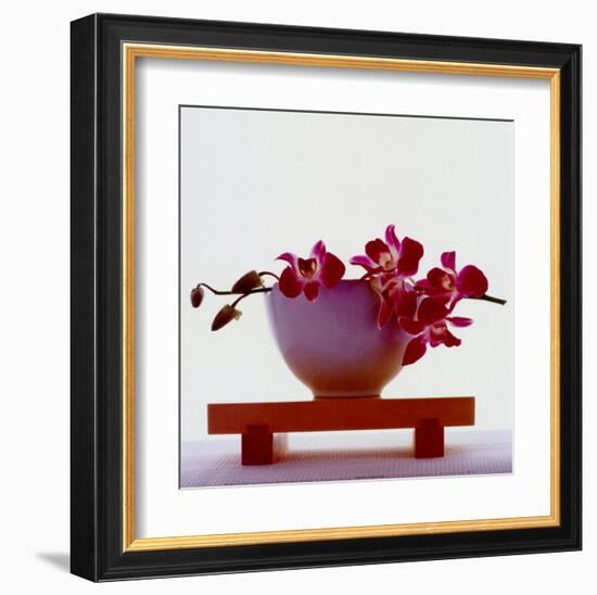 Magenta Orchids-null-Framed Art Print