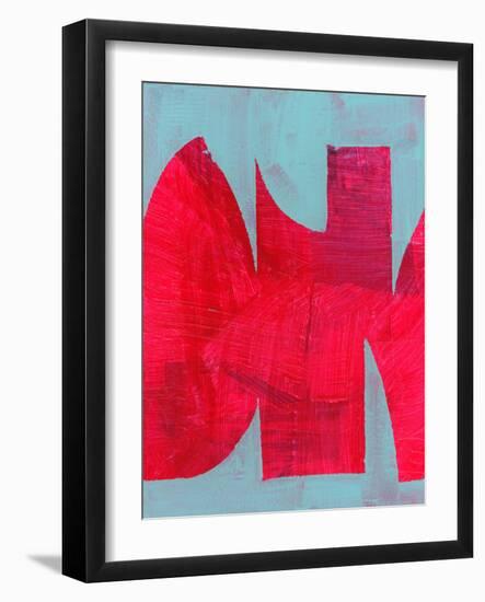 Magenta Ribbon I-null-Framed Art Print