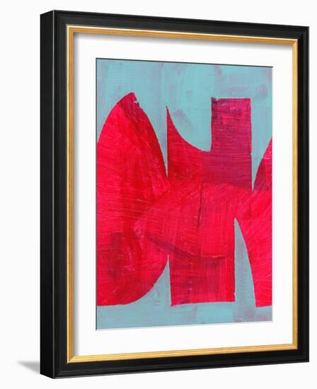 Magenta Ribbon I-null-Framed Art Print