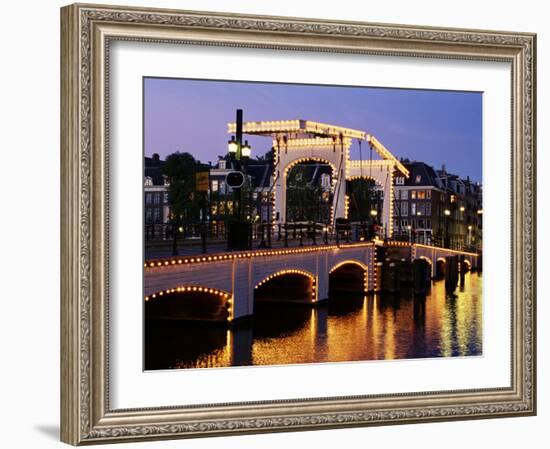 Magere Brug (Skinny Bridge), Amsterdam, the Netherlands (Holland)-Sergio Pitamitz-Framed Photographic Print
