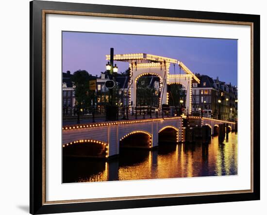 Magere Brug (Skinny Bridge), Amsterdam, the Netherlands (Holland)-Sergio Pitamitz-Framed Photographic Print