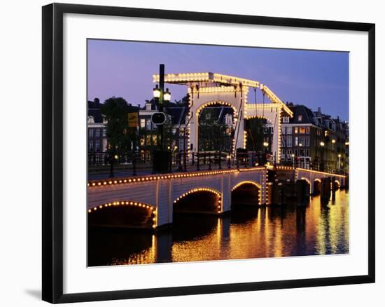 Magere Brug (Skinny Bridge), Amsterdam, the Netherlands (Holland)-Sergio Pitamitz-Framed Photographic Print