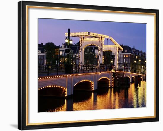 Magere Brug (Skinny Bridge), Amsterdam, the Netherlands (Holland)-Sergio Pitamitz-Framed Photographic Print