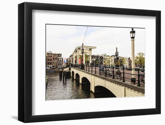 Magere Brug (The Skinny Bridge), Amsterdam, Netherlands, Europe-Amanda Hall-Framed Photographic Print