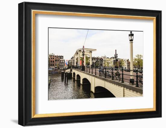 Magere Brug (The Skinny Bridge), Amsterdam, Netherlands, Europe-Amanda Hall-Framed Photographic Print