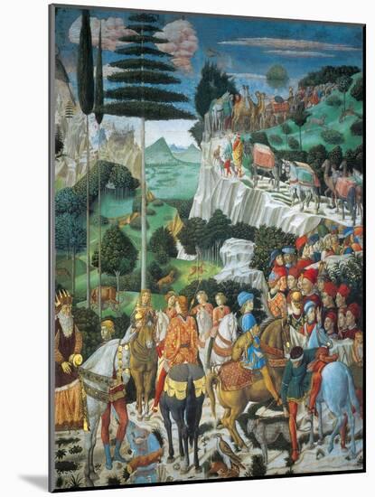 Magi Chapel. Journey of the Magi (the Magi Ride)-Benozzo Gozzoli-Mounted Giclee Print