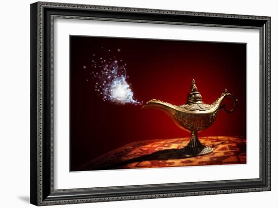 Magic Aladdins Genie Lamp-Brian Jackson-Framed Photographic Print