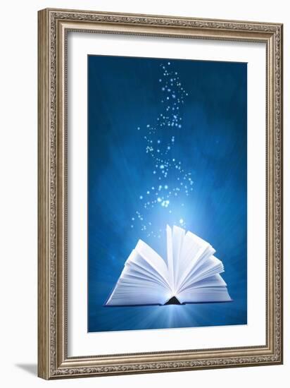 Magic Book-frenta-Framed Art Print