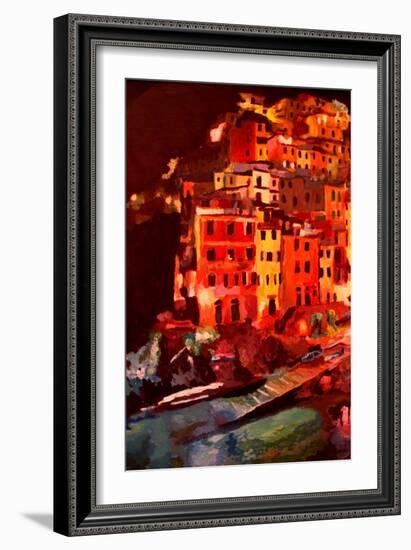 Magic Cinque Terre Night in Riomaggiore-Markus Bleichner-Framed Art Print