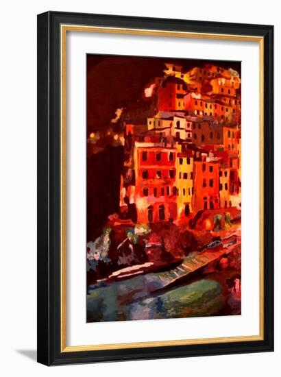 Magic Cinque Terre Night in Riomaggiore-Markus Bleichner-Framed Art Print