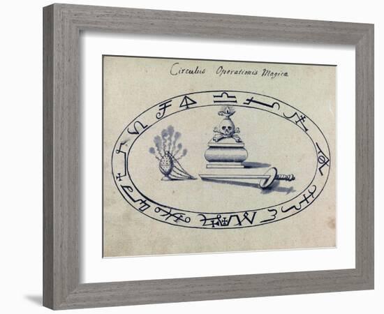 Magic Circle, Cabbalistic Symbols, 18th Century-Science Source-Framed Giclee Print