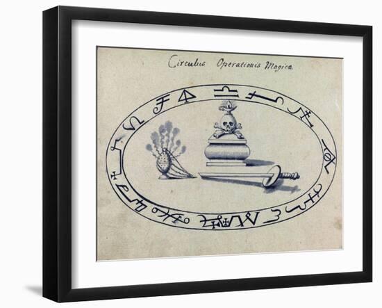 Magic Circle, Cabbalistic Symbols, 18th Century-Science Source-Framed Giclee Print