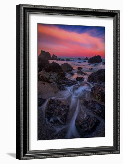 Magic Darkness Sonoma Coast and Morning Fire, Bodega Bay California-Vincent James-Framed Photographic Print