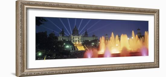 Magic Fountain and National Palace, Barcelona, Spain-Jon Arnold-Framed Photographic Print