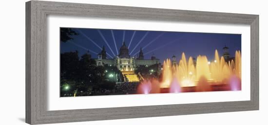 Magic Fountain and National Palace, Barcelona, Spain-Jon Arnold-Framed Photographic Print