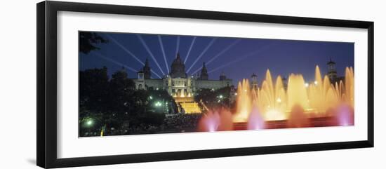 Magic Fountain and National Palace, Barcelona, Spain-Jon Arnold-Framed Photographic Print