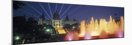 Magic Fountain and National Palace, Barcelona, Spain-Jon Arnold-Mounted Photographic Print